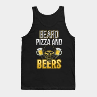 Beard Pizza Beer Tank Top